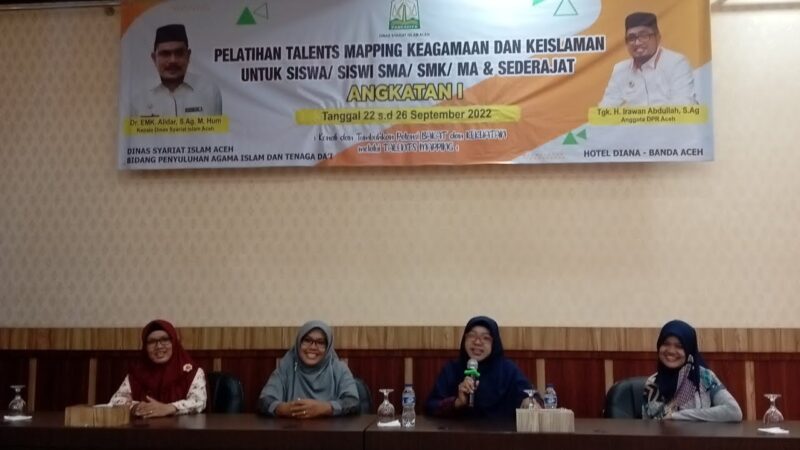 Foto: Kegiatan pelatihan talents mapping yang digelar Dinas Syariat Islam Aceh yang di ikuti 135 peserta. (Situasi.id/Aldi irawan)